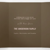 Roze  Merry Christmas Multiphoto Drieluik Wenskaart (Binnenkant midden)