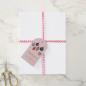 Roze Merry Xmas Hanging  Xmas Ornamenten Cadeaulabel (Met Touw)