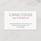 Roze messen handgemaakt vaartuig visitekaartje (Voorkant)