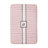 Roze met Black Pinstripes Bath Mat (Voorkant Verticaal)