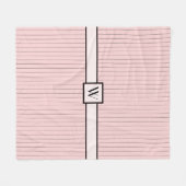 Roze met Black Pinstripes Fleece Blanket Deken (Voorkant (Horizontaal))