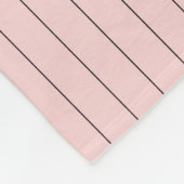 Roze met Black Pinstripes Fleece Blanket Deken (Hoek)