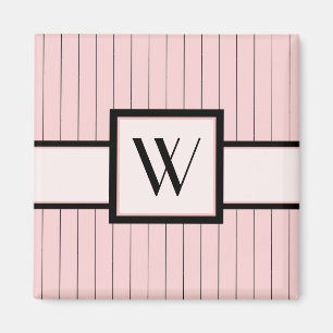 Roze met Black Pinstripes Magnet