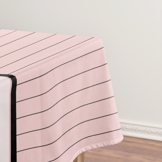 Roze met Black Pinstripes Tablecloth Tafelkleed (Voorbeeld)