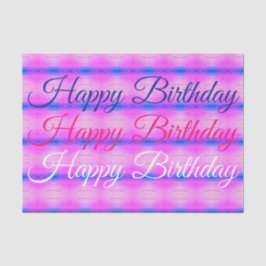 Roze met blauw tissuepapier