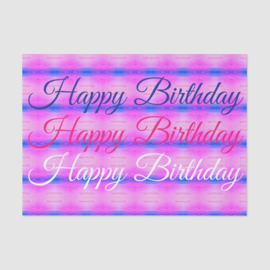 Roze met blauw tissuepapier (Voorkant)