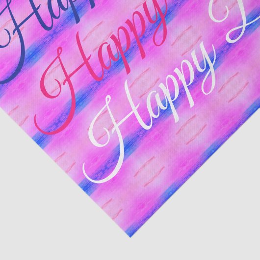 Roze met blauw tissuepapier (Detail)