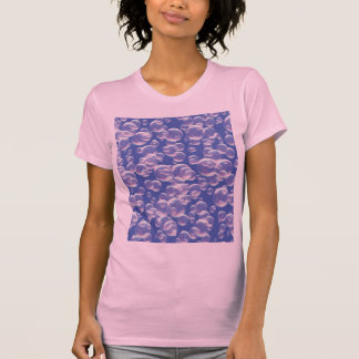 Roze met blauwe bubbels t-shirt