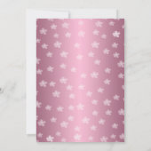 roze met bloemen Baby shower Kaart (Achterkant)