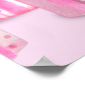 Roze met cadeaus en ballonnen rond foto poster (Hoek)