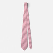 Roze met Charcoal Grey Pinstripes Stropdas (Voorkant)