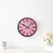 Roze met Cherry Blossom Wall Clock Ronde Klok (Huis)