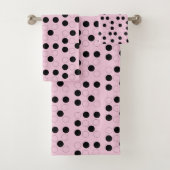 Roze met Cirkels Bad Handdoek (Insitu)
