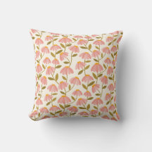 Roze met de hand getekend bloemenpatroon met madel