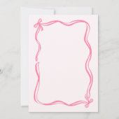 Roze met de hand getekende bruidsbrunchfeest kaart (Achterkant)