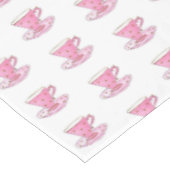 Roze met de hand geverfde Waterverf Girly Pattern Tafelkleed (Gekanteld)