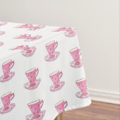 Roze met de hand geverfde Waterverf Girly Pattern Tafelkleed (Voorbeeld)