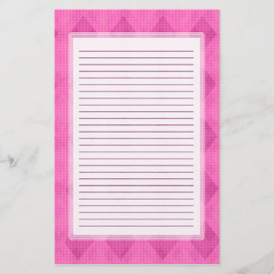 Roze, met diamant gelinkte banketbakkerij briefpapier