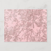 Roze met Fancy bruine vloer Achtergrond Briefkaart (Voorkant)
