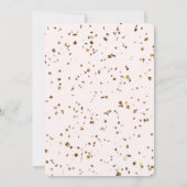  roze met Faux Gold Virtual Vrijgezellenfeest Kaart (Achterkant)