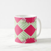 Roze met Faux Patchwork-Mok Koffiemok (Voorkant rechts)