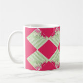 Roze met Faux Patchwork-Mok Koffiemok (Links)