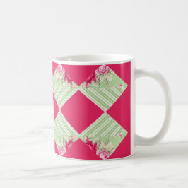 Roze met Faux Patchwork-Mok Koffiemok