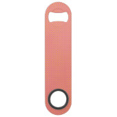 Roze met gele pokadots speed flessenopener (Voorkant)