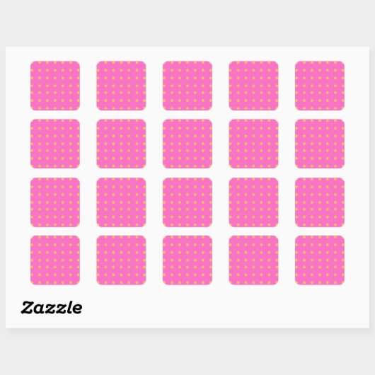 Roze met Gele Stippen_Leuke Stickers (Vel)