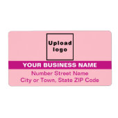 Roze met gemarkeerde merknaam Verzendlabel (Voorkant)