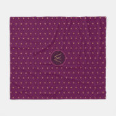 Roze met Gold Accent Houndstooth Fleece Blanket (Voorkant (Horizontaal))