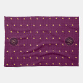 Roze met Gold Accent Houndstooth Kitchen Towel Theedoek (Horizontaal)