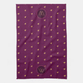 Roze met Gold Accent Houndstooth Kitchen Towel Theedoek (Verticaal)