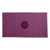 Roze met Gold Accent Houndstooth Pillow Hoesje Kussensloop (Achterkant)