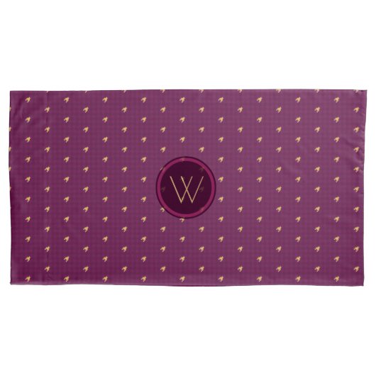 Roze met Gold Accent Houndstooth Pillow Hoesje Kussensloop (Voorkant)