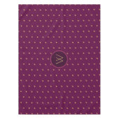 Roze met Gold Accent Houndstooth Tablecloth Tafelkleed (Voorkant)