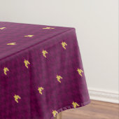 Roze met Gold Accent Houndstooth Tablecloth Tafelkleed (Voorbeeld)