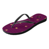 Roze met Gold Accent Houndstooth Teenslippers (Schuin)