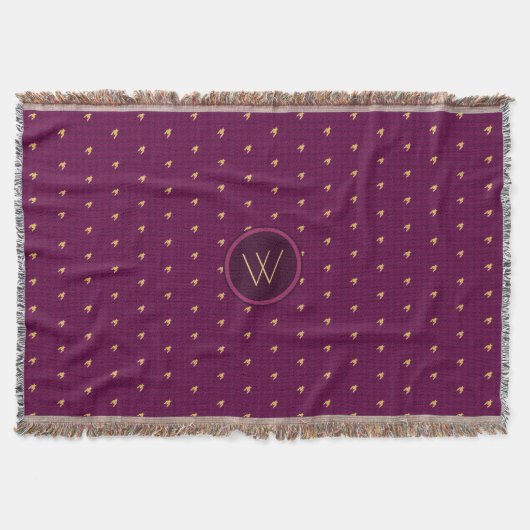 Roze met Gold Accent Houndstooth Throw Blanket Deken (Voorkant)