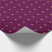 Roze met Gold Accent Houndstooth Wrapping Paper Cadeaupapier (Hoek)