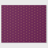 Roze met Gold Accent Houndstooth Wrapping Paper Cadeaupapier (Vlak)