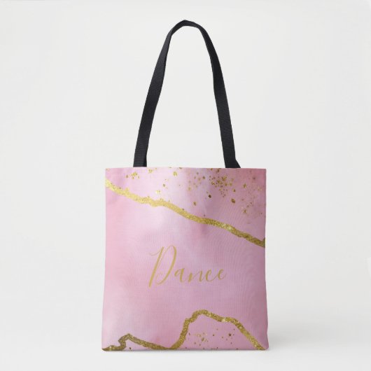 Roze met Gold Glitter Dance Tas (Voorkant)