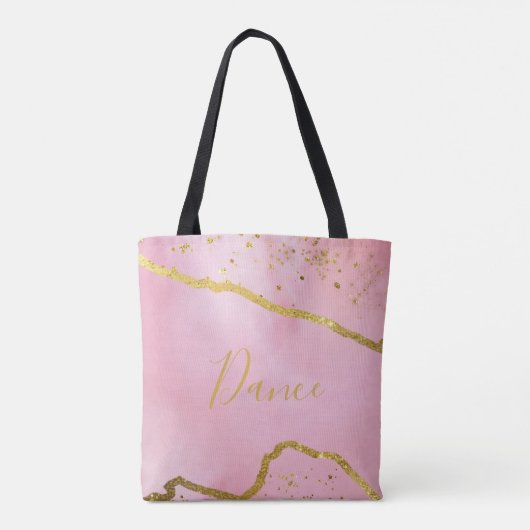 Roze met Gold Glitter Dance Tas (Achterkant)