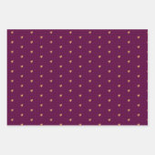 Roze met Gold Houndstooth Wrapping Paper Set (Voorkant 3)