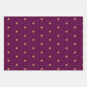 Roze met Gold Houndstooth Wrapping Paper Set (Voorkant 2)