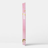 Roze met gouden Glitter iPhone / iPad hoesje (Achterkant / Rechts)