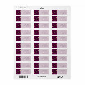 Roze met gouden houndstooth retouradreslabel etiket (Full Sheet)