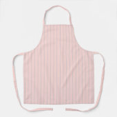 Roze met grijs piekstreeppatroon schort (Voorkant)