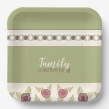 Roze met groen en pruim