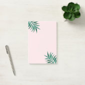 Roze met groene waterverf palmbladeren post-it® notes (Kantoor)